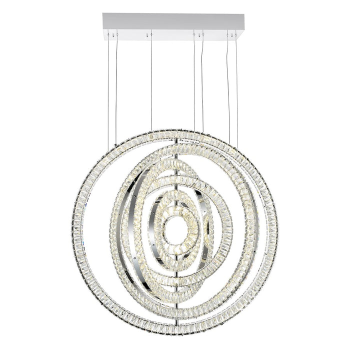 CWI Lighting Celina 37" Down Chandelier, Chrome - 1046P37-6-601