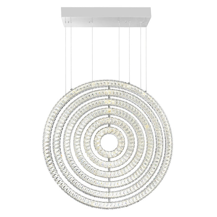 CWI Lighting Celina 37" Down Chandelier, Chrome