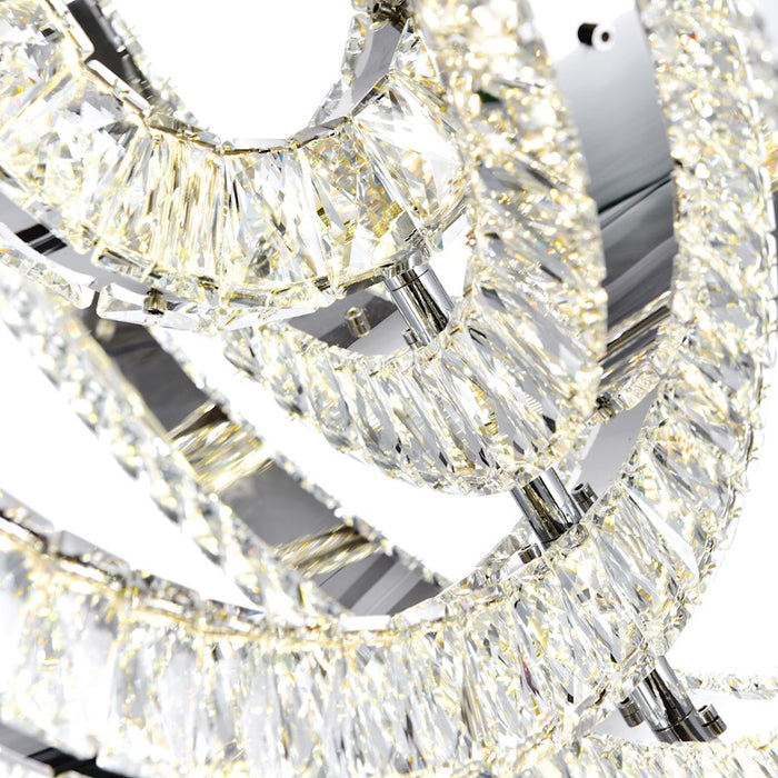 CWI Lighting Celina 37" Down Chandelier, Chrome