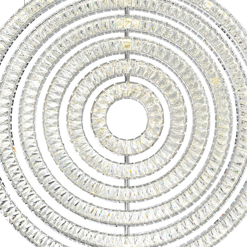 CWI Lighting Celina 37" Down Chandelier, Chrome