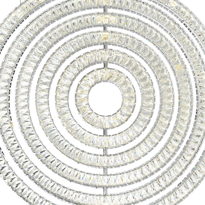 CWI Lighting Celina 37" Down Chandelier, Chrome