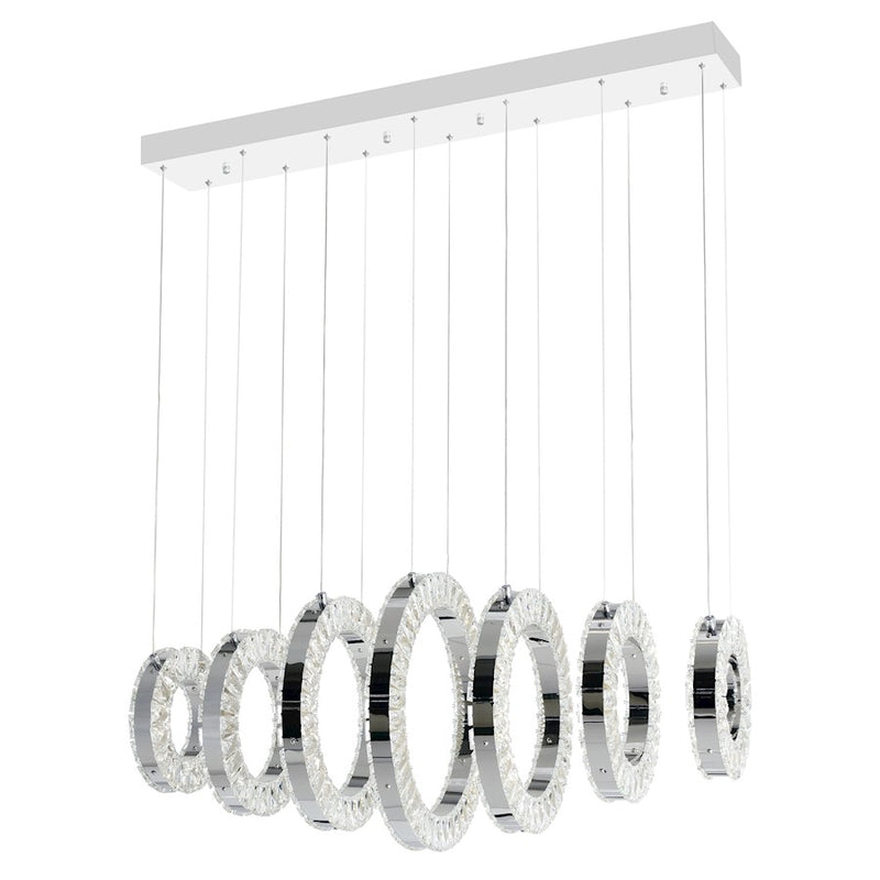 CWI Lighting Celina 37" Chandelier, Chrome