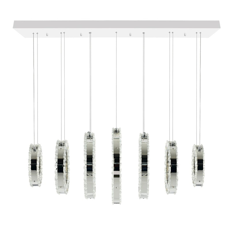 CWI Lighting Celina 37" Chandelier, Chrome