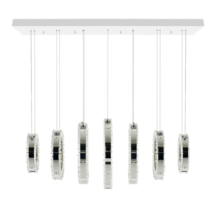 CWI Lighting Celina 37" Chandelier, Chrome