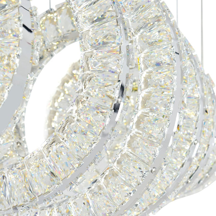 CWI Lighting Celina 37" Chandelier, Chrome