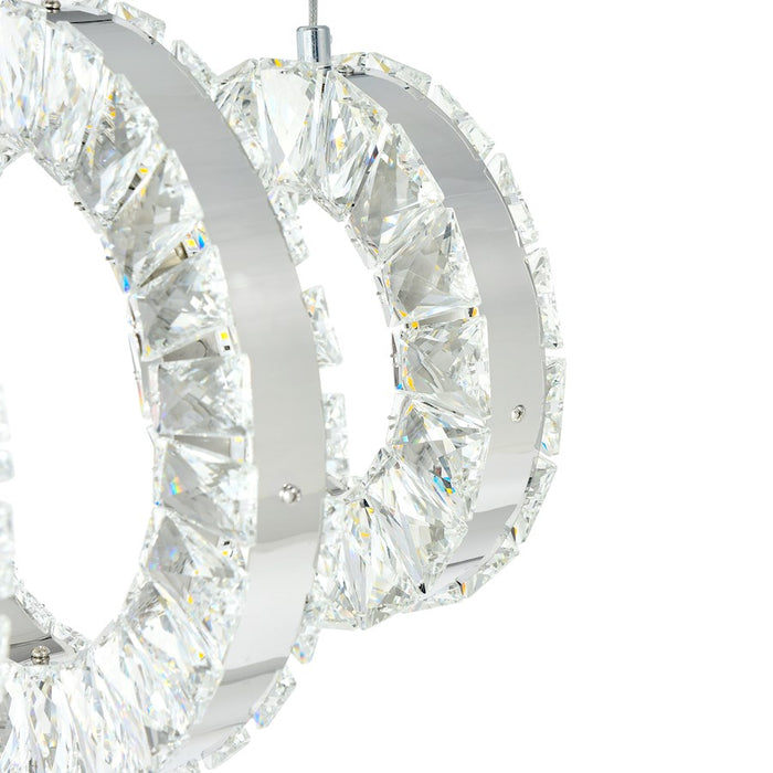 CWI Lighting Celina 37" Chandelier, Chrome