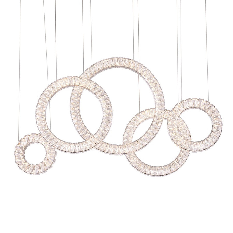 CWI Lighting Celina 43" Chandelier, Chrome