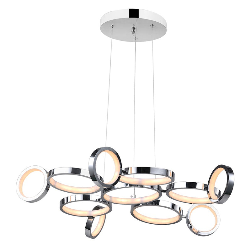 CWI Lighting Colette 28" Chandelier, Chrome