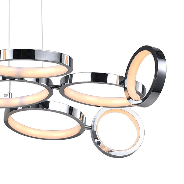 CWI Lighting Colette 28" Chandelier, Chrome