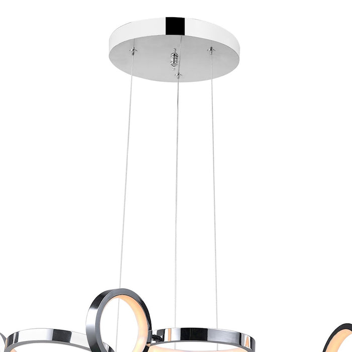 CWI Lighting Colette 28" Chandelier, Chrome