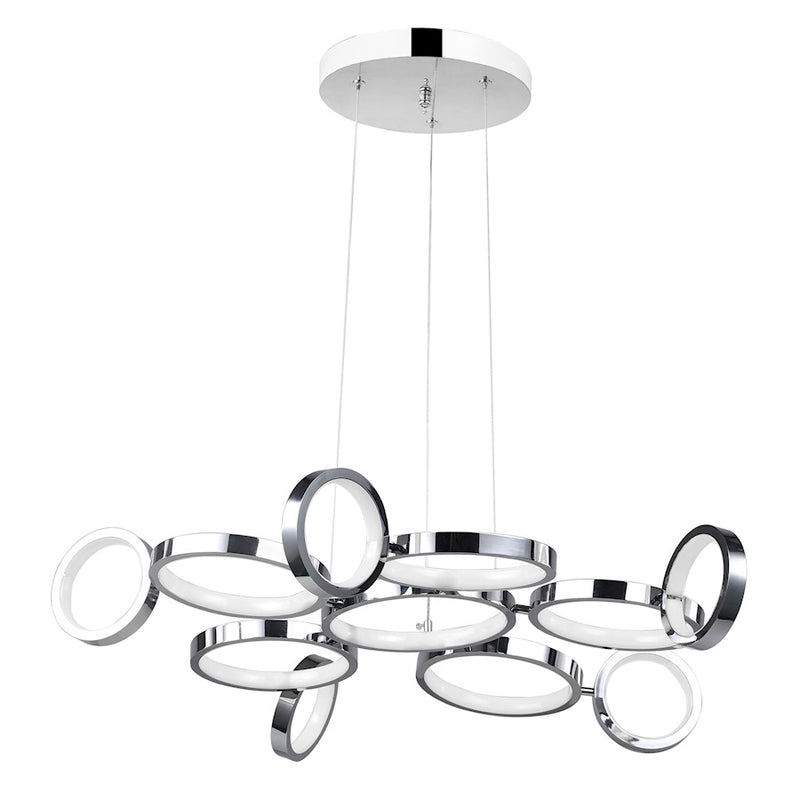 CWI Lighting Colette 28" Chandelier, Chrome