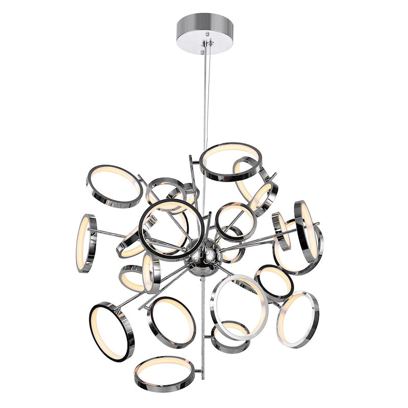 CWI Lighting Colette 31" Chandelier, Chrome