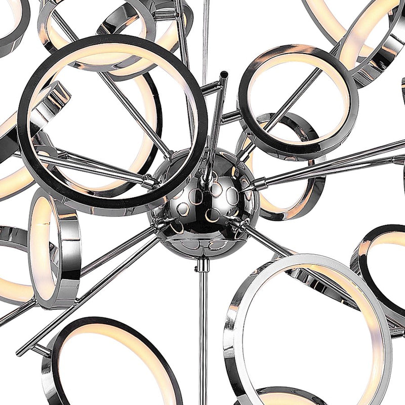 CWI Lighting Colette 31" Chandelier, Chrome