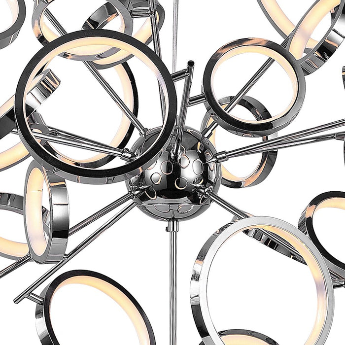 CWI Lighting Colette 31" Chandelier, Chrome