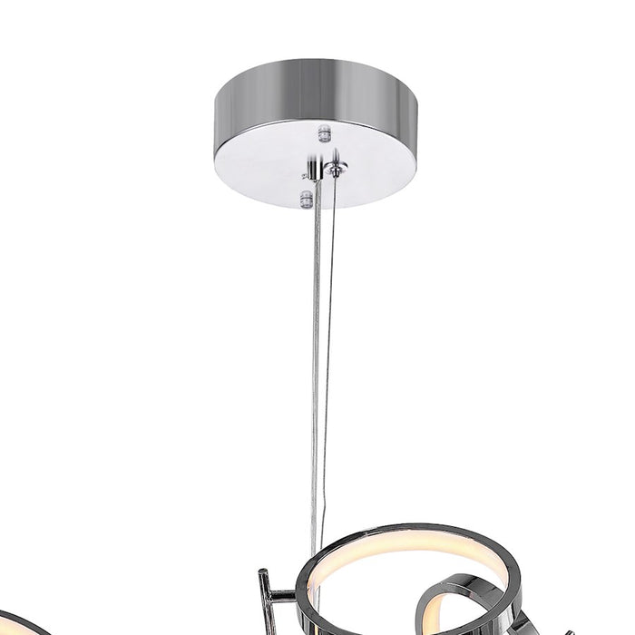 CWI Lighting Colette 31" Chandelier, Chrome