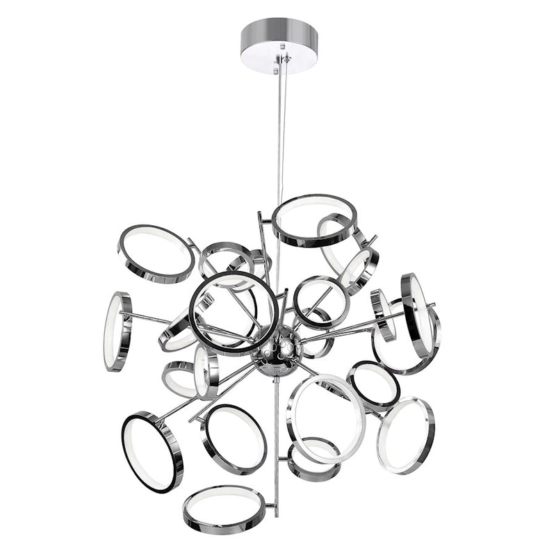 CWI Lighting Colette 31" Chandelier, Chrome