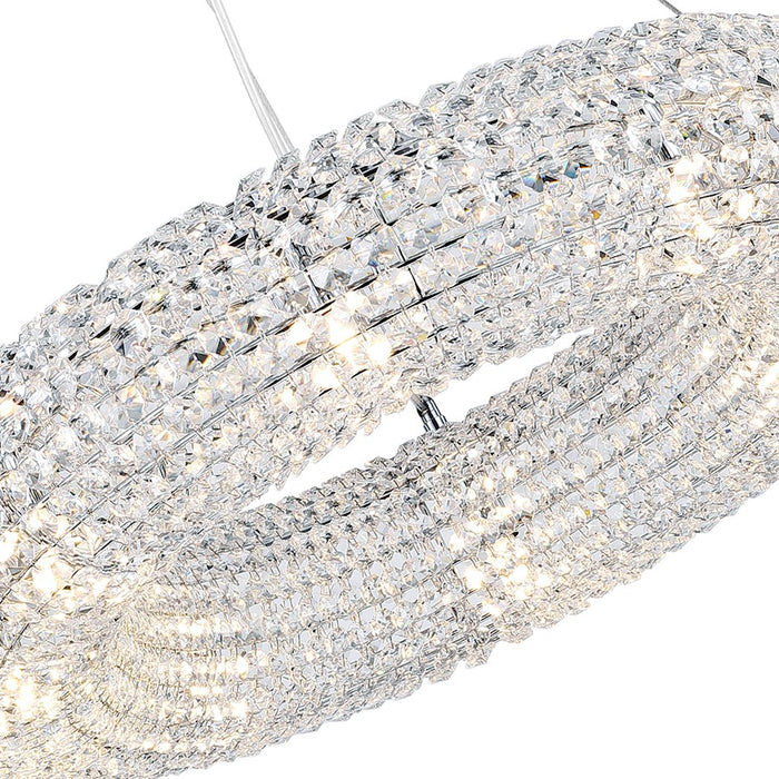 CWI Lighting Veronique 8 Light Down Chandelier, Chrome