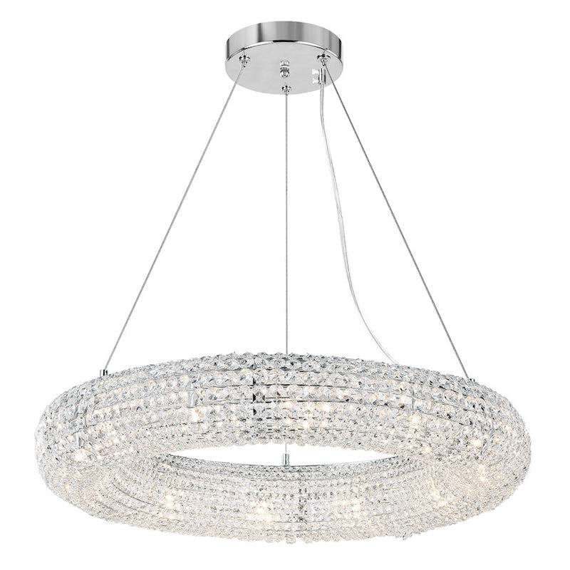 CWI Lighting Veronique 12 Light Down Chandelier, chrome