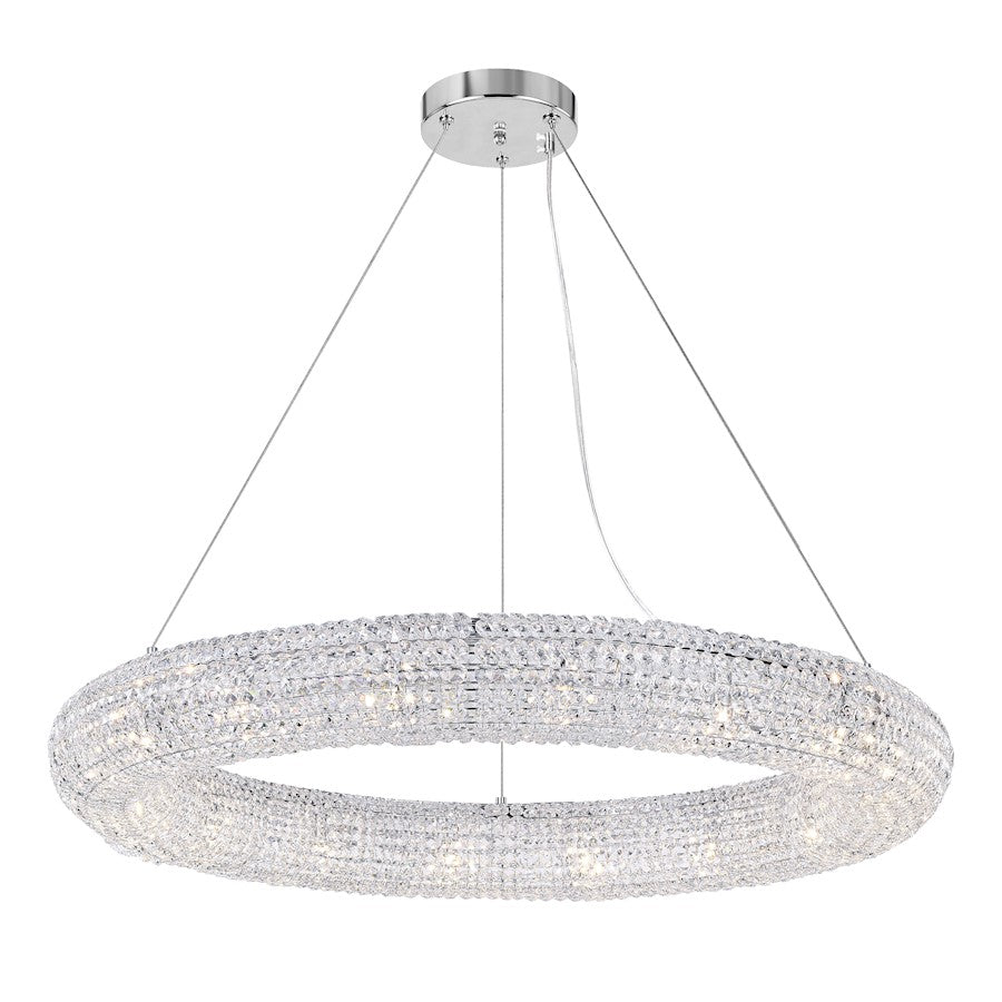 CWI Lighting Veronique 16 Light Down Chandelier, Chrome - 1057P40-16-601