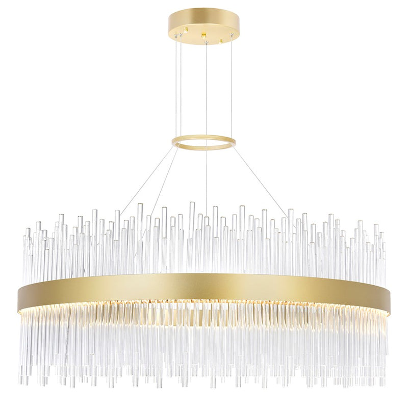 CWI Lighting Genevieve 32" Chandelier, Medallion Gold