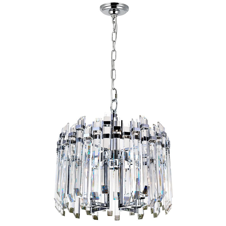 CWI Lighting Henrietta 4 Light Chandelier, Chrome - 1065P16-4-601