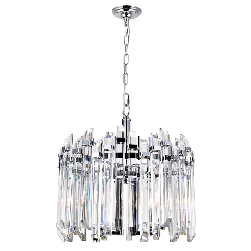 CWI Lighting Henrietta 4 Light Chandelier, Chrome
