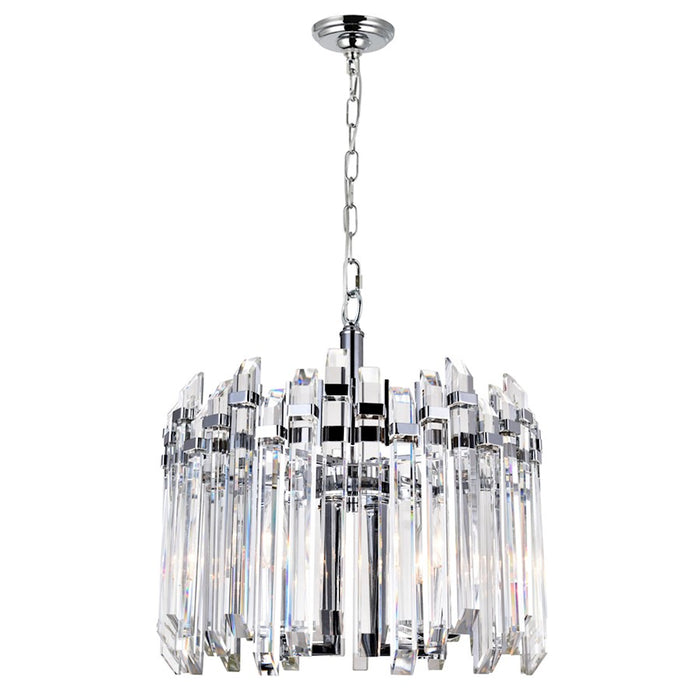 CWI Lighting Henrietta 4 Light Chandelier, Chrome
