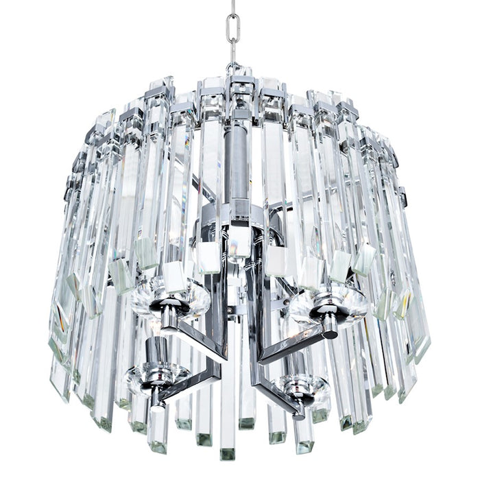 CWI Lighting Henrietta 4 Light Chandelier, Chrome