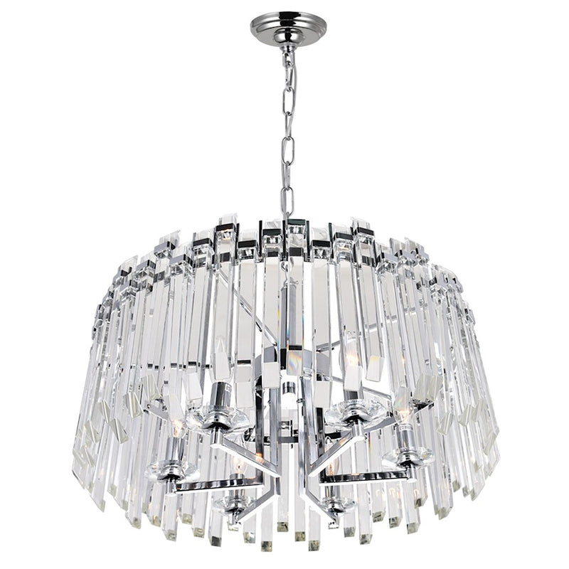 CWI Lighting Henrietta 6 Light Chandelier, Chrome
