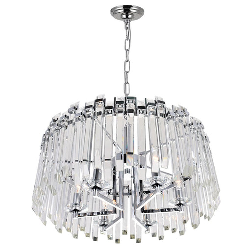 CWI Lighting Henrietta 6 Light Chandelier, Chrome