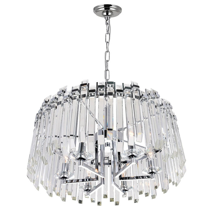 CWI Lighting Henrietta 6 Light Chandelier, Chrome