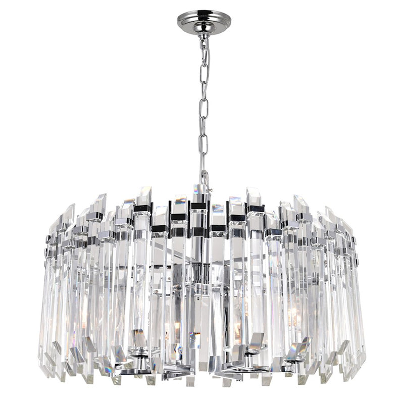 CWI Lighting Henrietta 6 Light Chandelier, Chrome