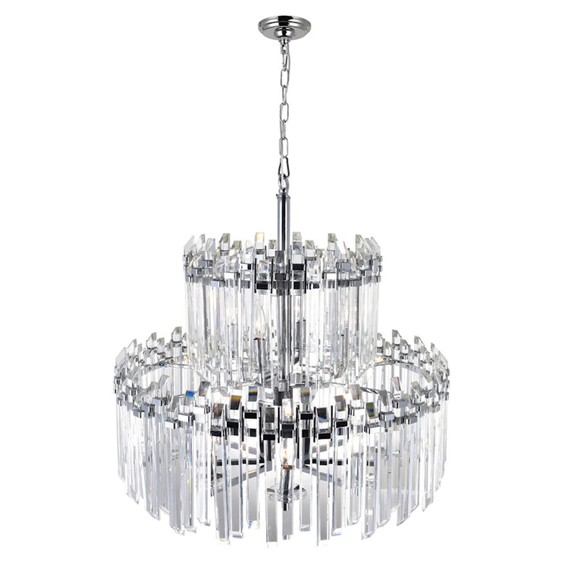 CWI Lighting Henrietta 12 Light Chandelier, Chrome