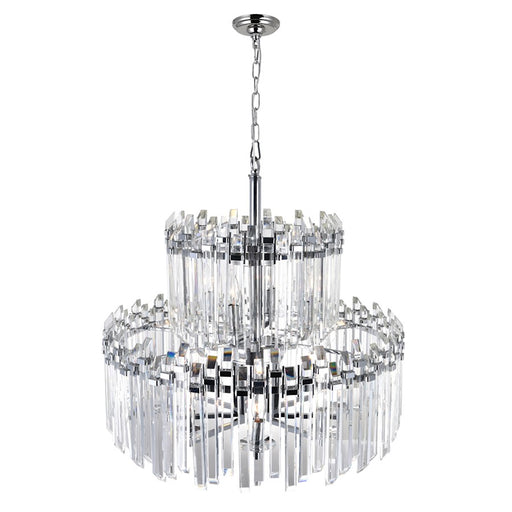 CWI Lighting Henrietta 12 Light Chandelier, Chrome