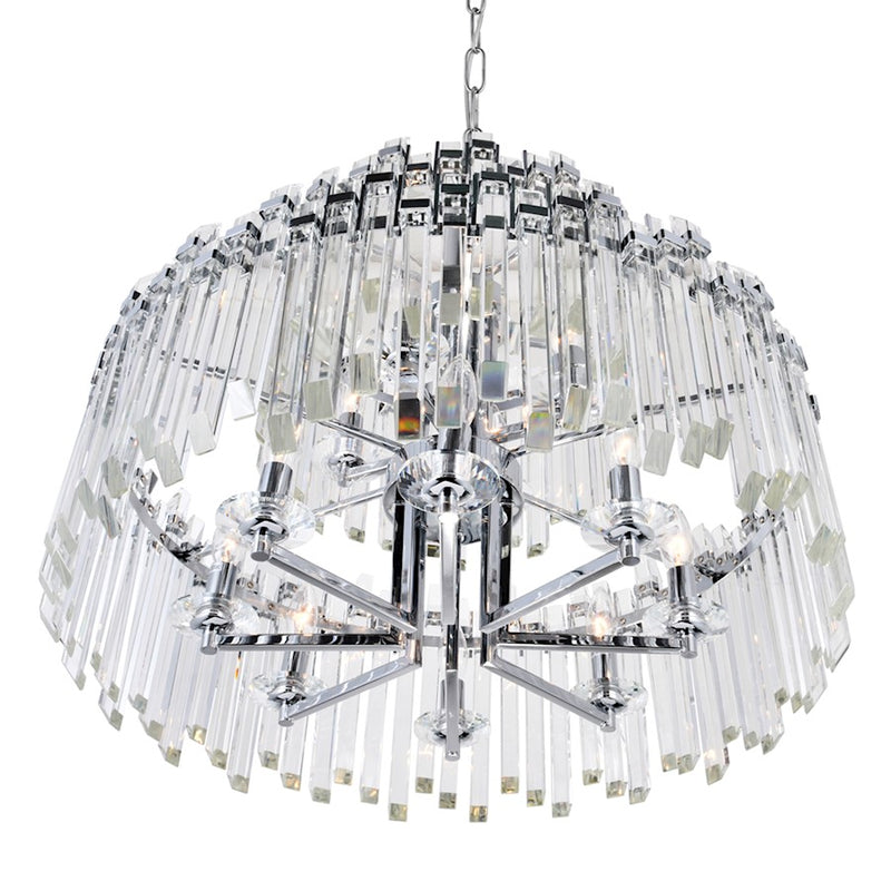 CWI Lighting Henrietta 12 Light Chandelier, Chrome