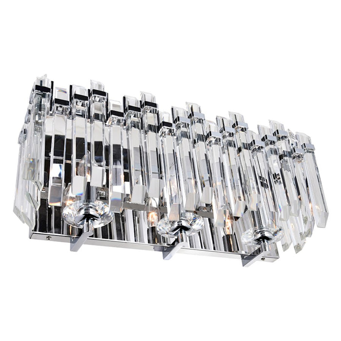 CWI Lighting Henrietta 3 Light Wall Light, Chrome