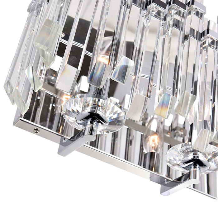 CWI Lighting Henrietta 3 Light Wall Light, Chrome