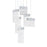 CWI Lighting Carolina Down 16" Chandelier, Pewter/Clear