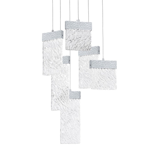CWI Lighting Carolina Down 16" Chandelier, Pewter/Clear