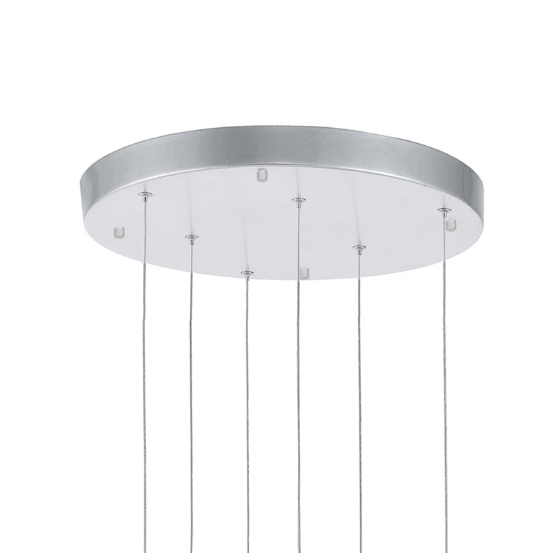 CWI Lighting Carolina Down 16" Chandelier, Pewter/Clear