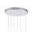 CWI Lighting Carolina Down 16" Chandelier, Pewter/Clear
