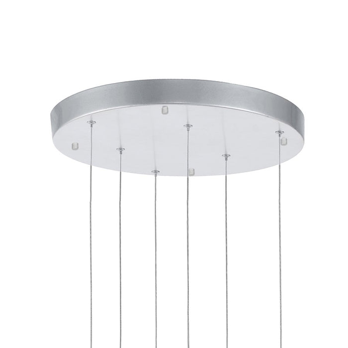CWI Lighting Carolina Down 16" Chandelier, Pewter/Clear