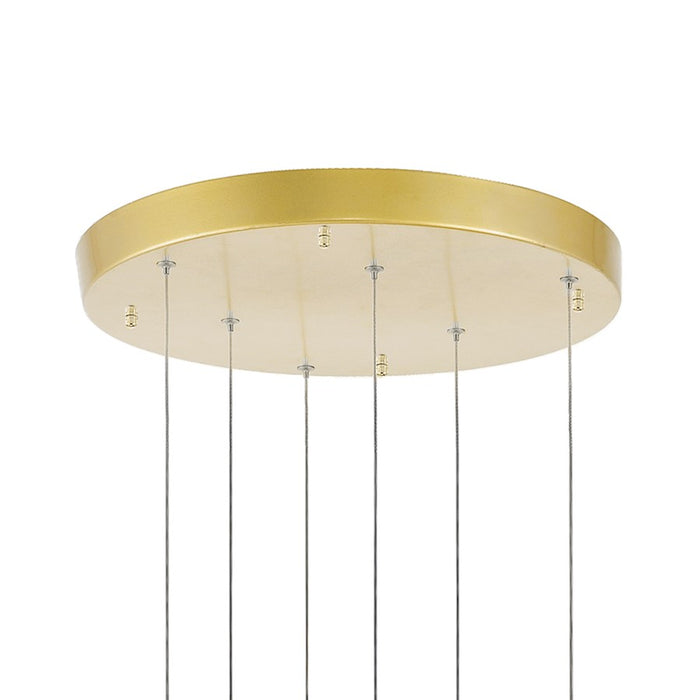 CWI Lighting Carolina Down 16" Chandelier, Gold Leaf/Clear