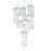 CWI Lighting Carolina Down 20" Chandelier, Pewter/Clear