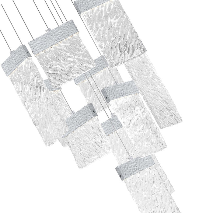 CWI Lighting Carolina Down 20" Chandelier, Pewter/Clear