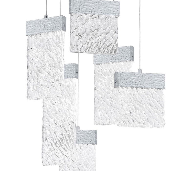 CWI Lighting Carolina Down 20" Chandelier, Pewter/Clear