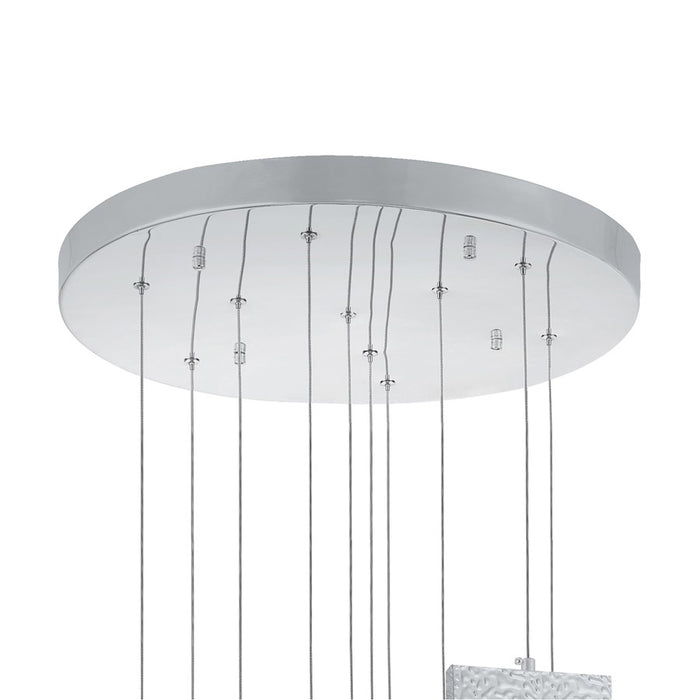 CWI Lighting Carolina Down 20" Chandelier, Pewter/Clear