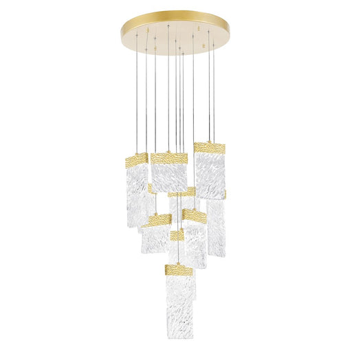 CWI Lighting Carolina Down 20" Chandelier, Gold Leaf/Clear - 1090P20-10-620