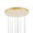 CWI Lighting Carolina Down 20" Chandelier, Gold Leaf/Clear