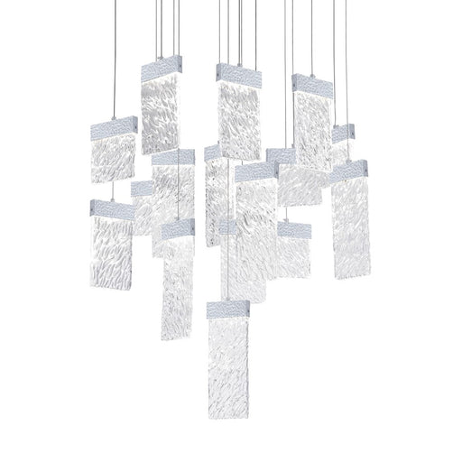 CWI Lighting Carolina Down 32" Chandelier, Pewter/Clear